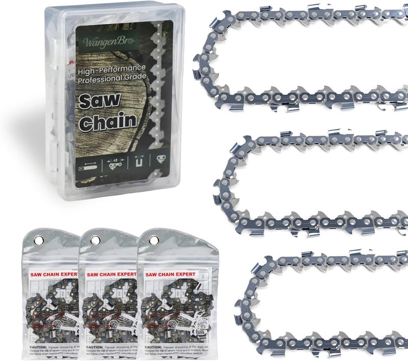 Wangenbro New 10 Inch Chainsaw Chain 3/8"LP Pitch .043" Gauge 40 Drive Links, 10 Inch Replacement Chain for EGO PSA1020, RYOBI P2502, Worx WG322 WG323, Makita XCU06, Milwaukee M18, BLACK+DECKER & More - R40 - Image 1